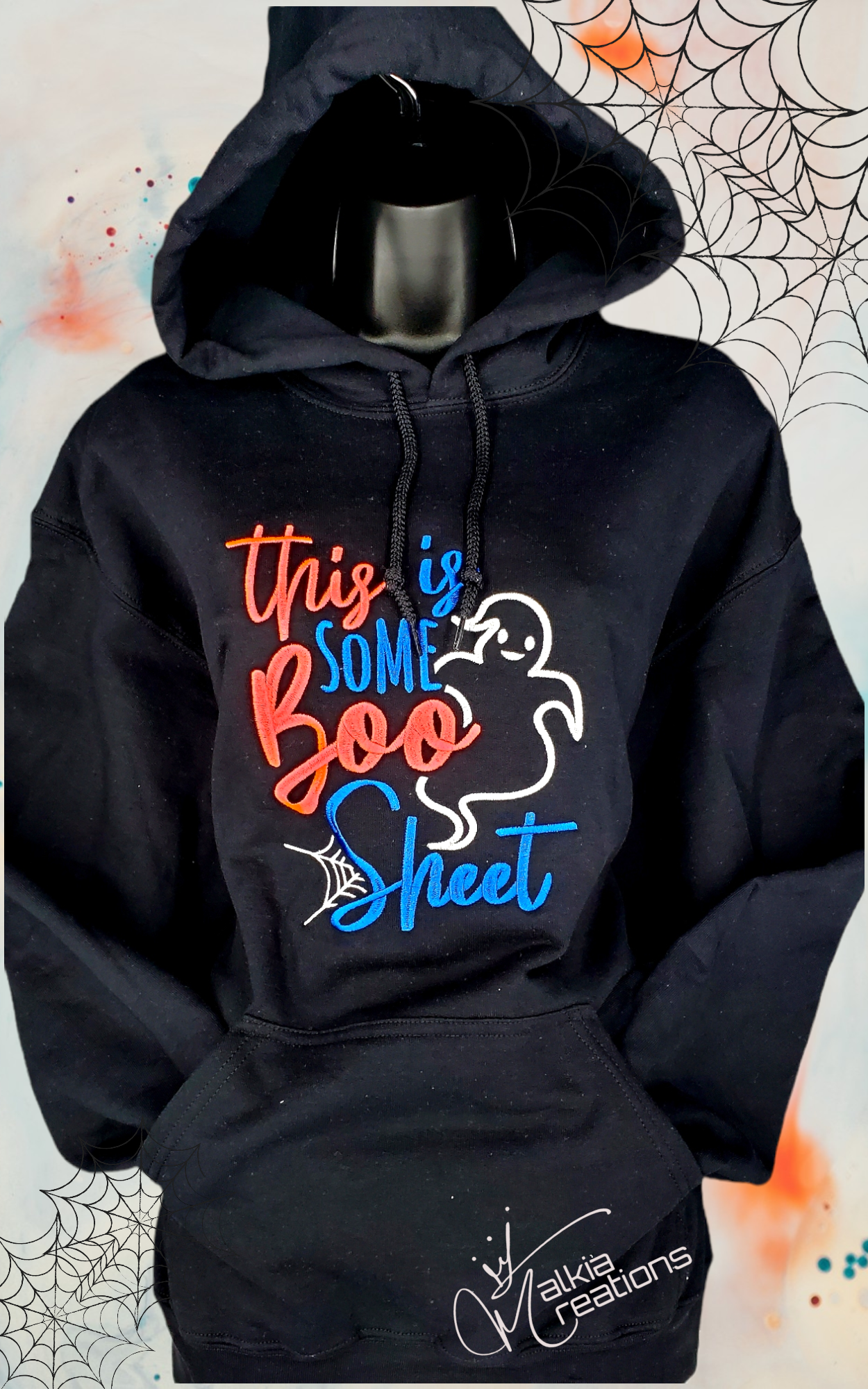 Embroidered Halloween "Boo-Sheet" Hoodie