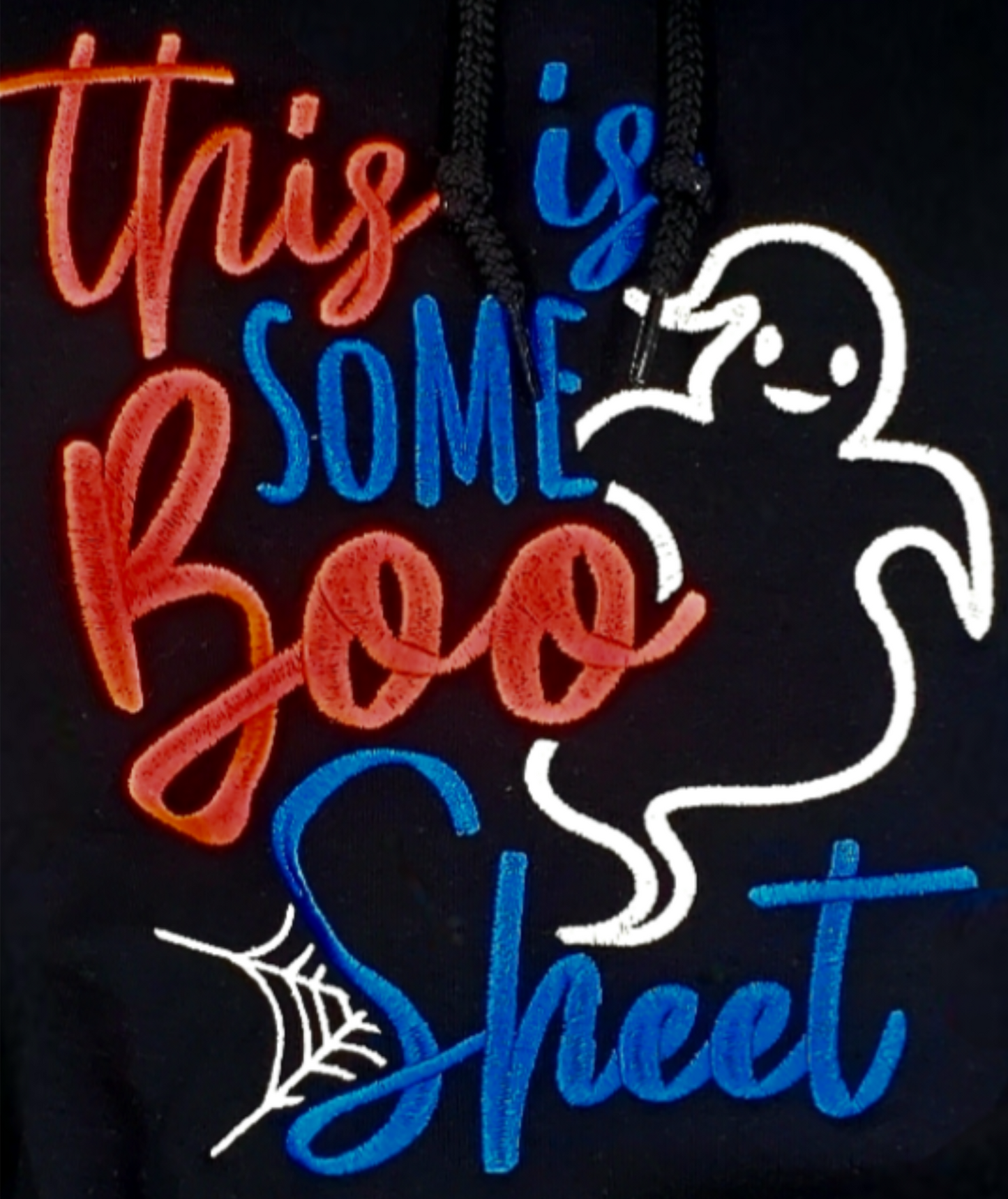 Embroidered Halloween "Boo-Sheet" Hoodie