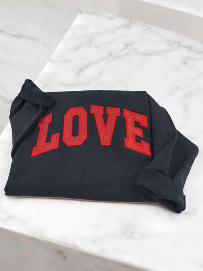 Black Love Glitter Sweatshirt